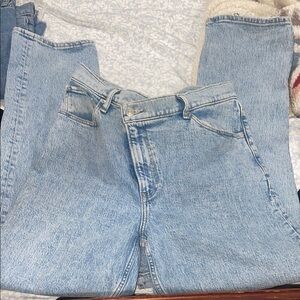 Light Blue Abercrombie & Finch The 90s Straight Ultra High Rise